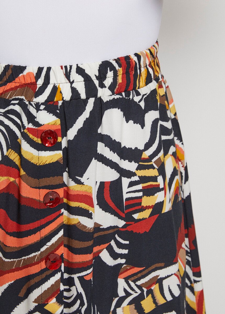 Falda_recta_de_largo_medio_en_tejido_fluido_miel_y_negro_DE1_slim