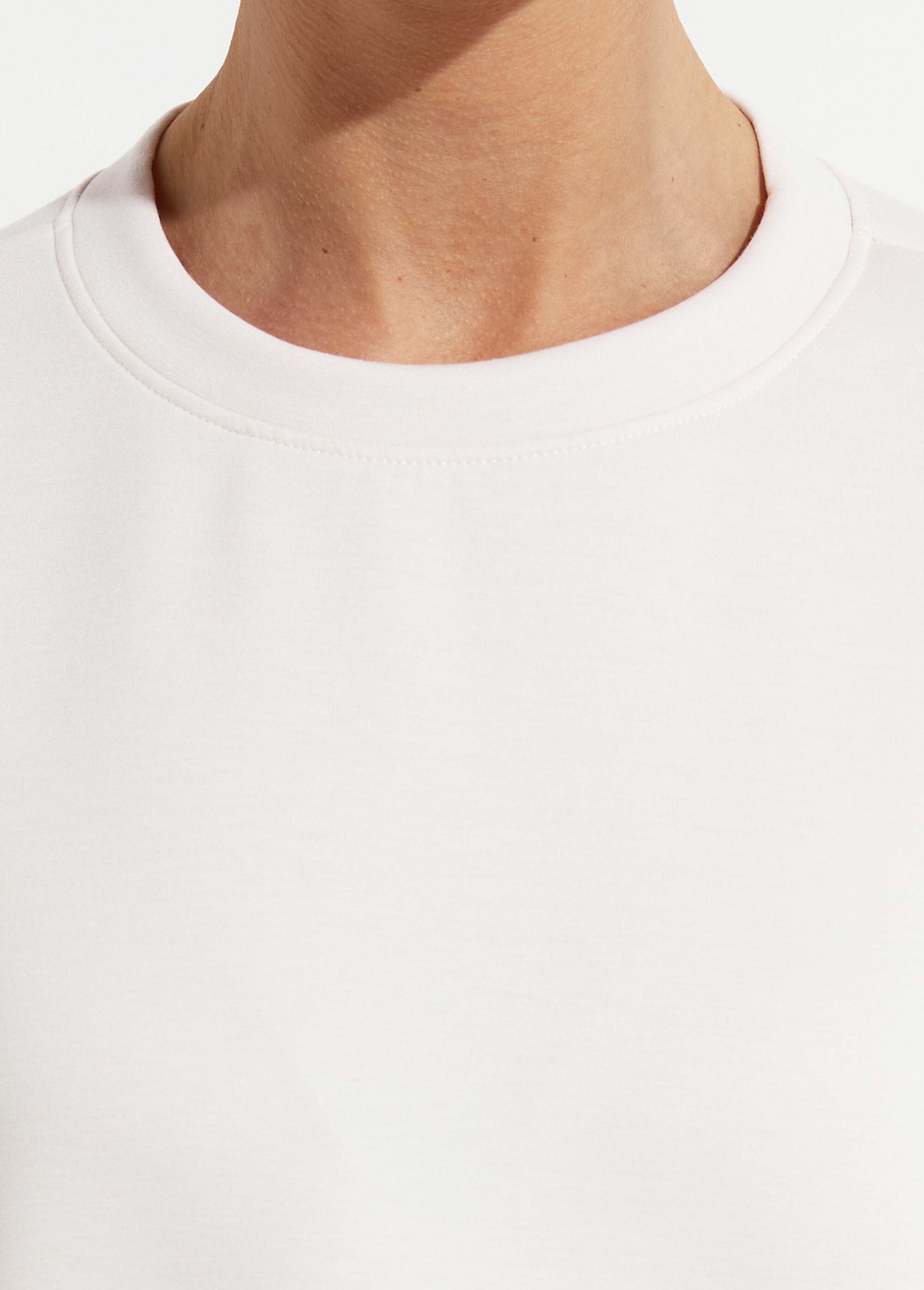 Sweat_shirt_large_col_rond,_manches_3/4_Blanc_DE2_slim
