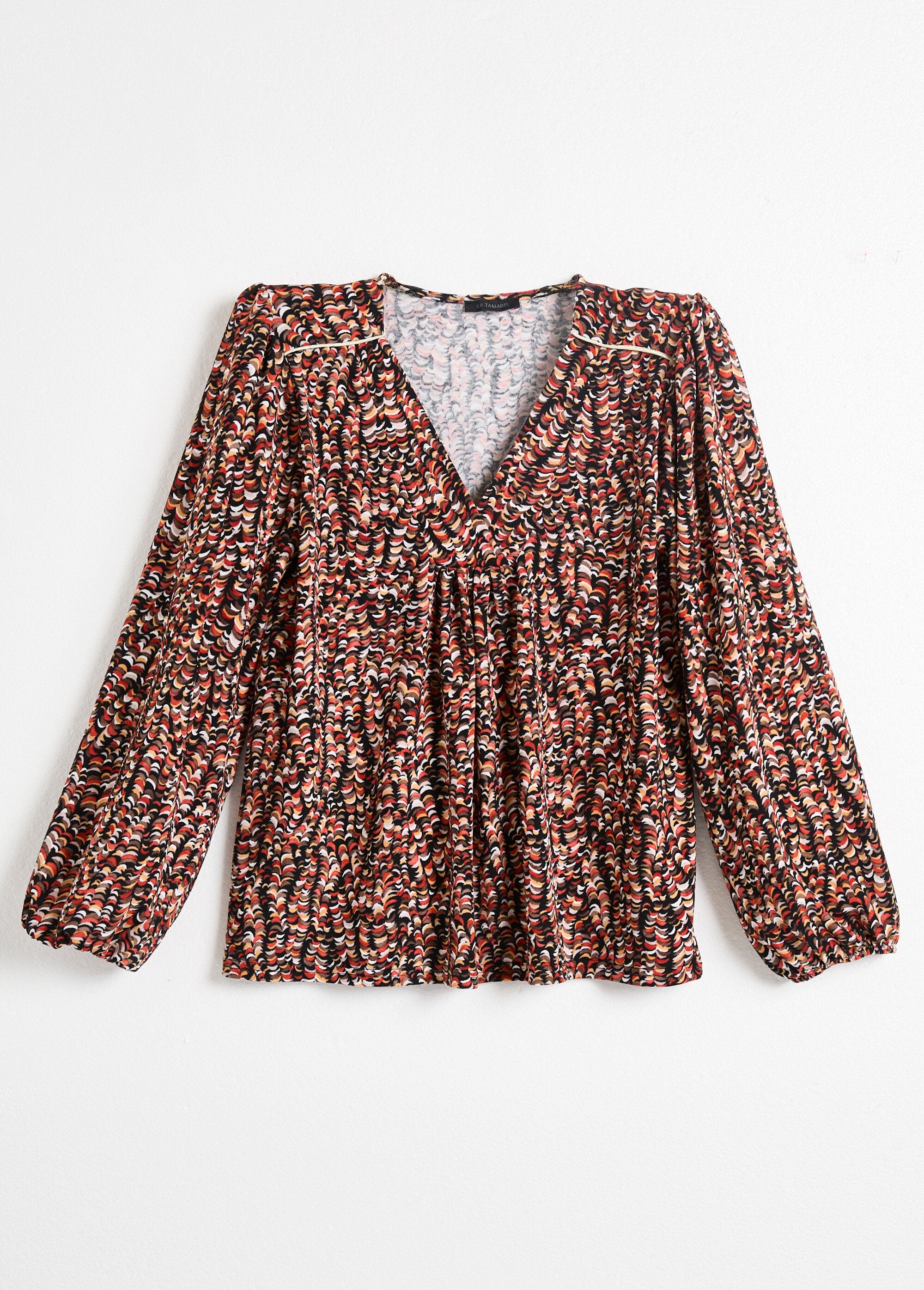 Camiseta_blusa_holgada_con_estampado_gráfico_Negro_y_miel_AP1_slim