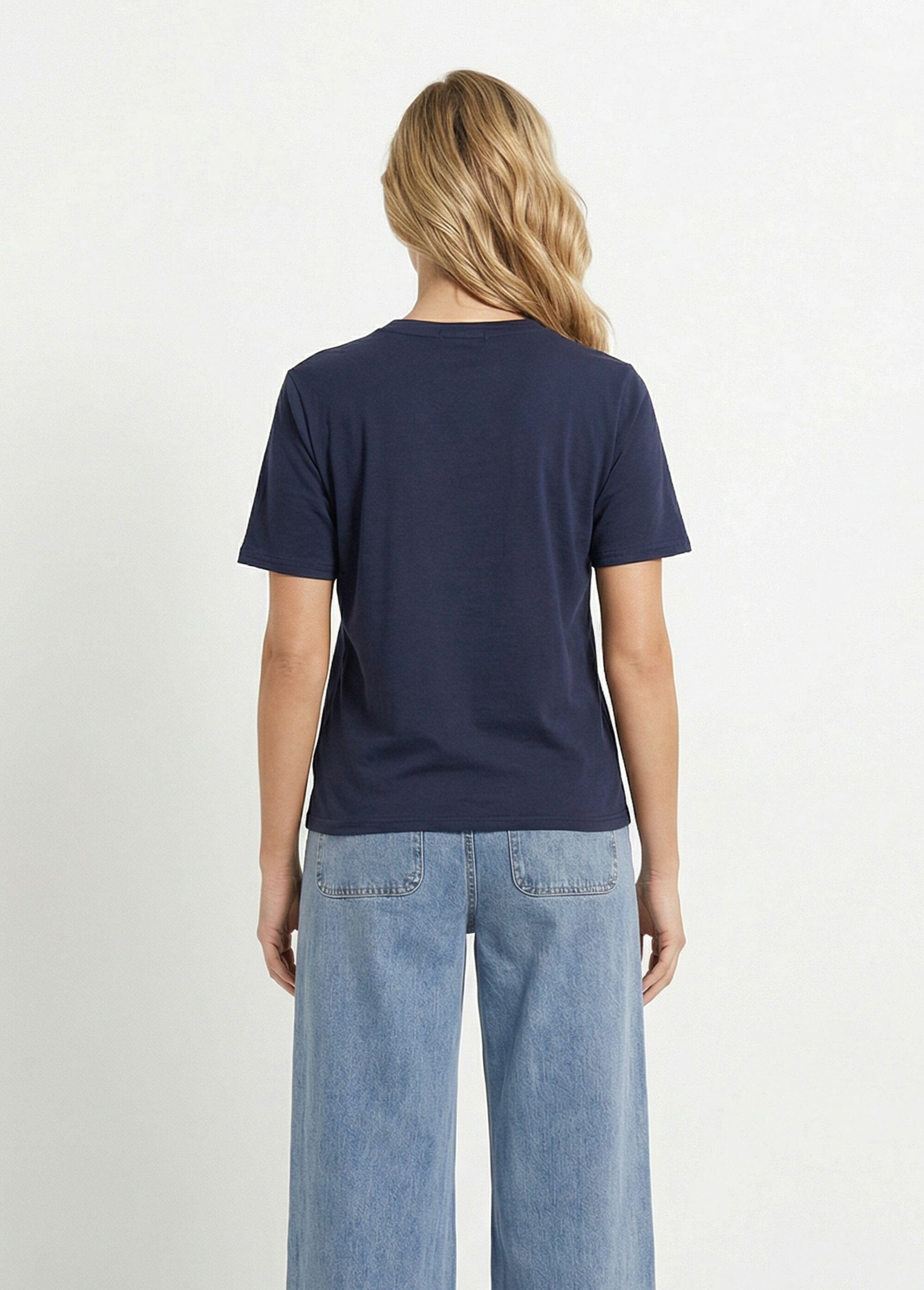 T-shirt_coton_avec_inscription_Amour_Marine_et_blanc_DO1_slim