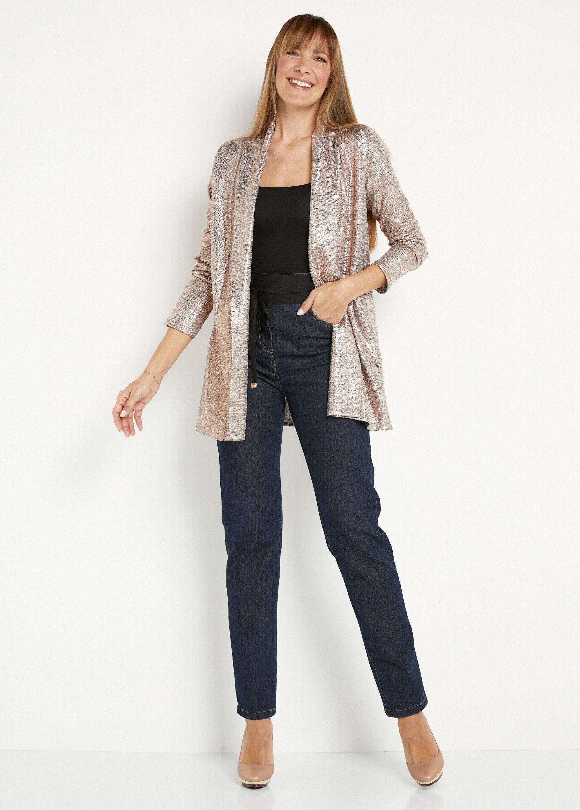 Chaqueta_larga_formal_de_punto_brillante_Cobre_SF1_slim