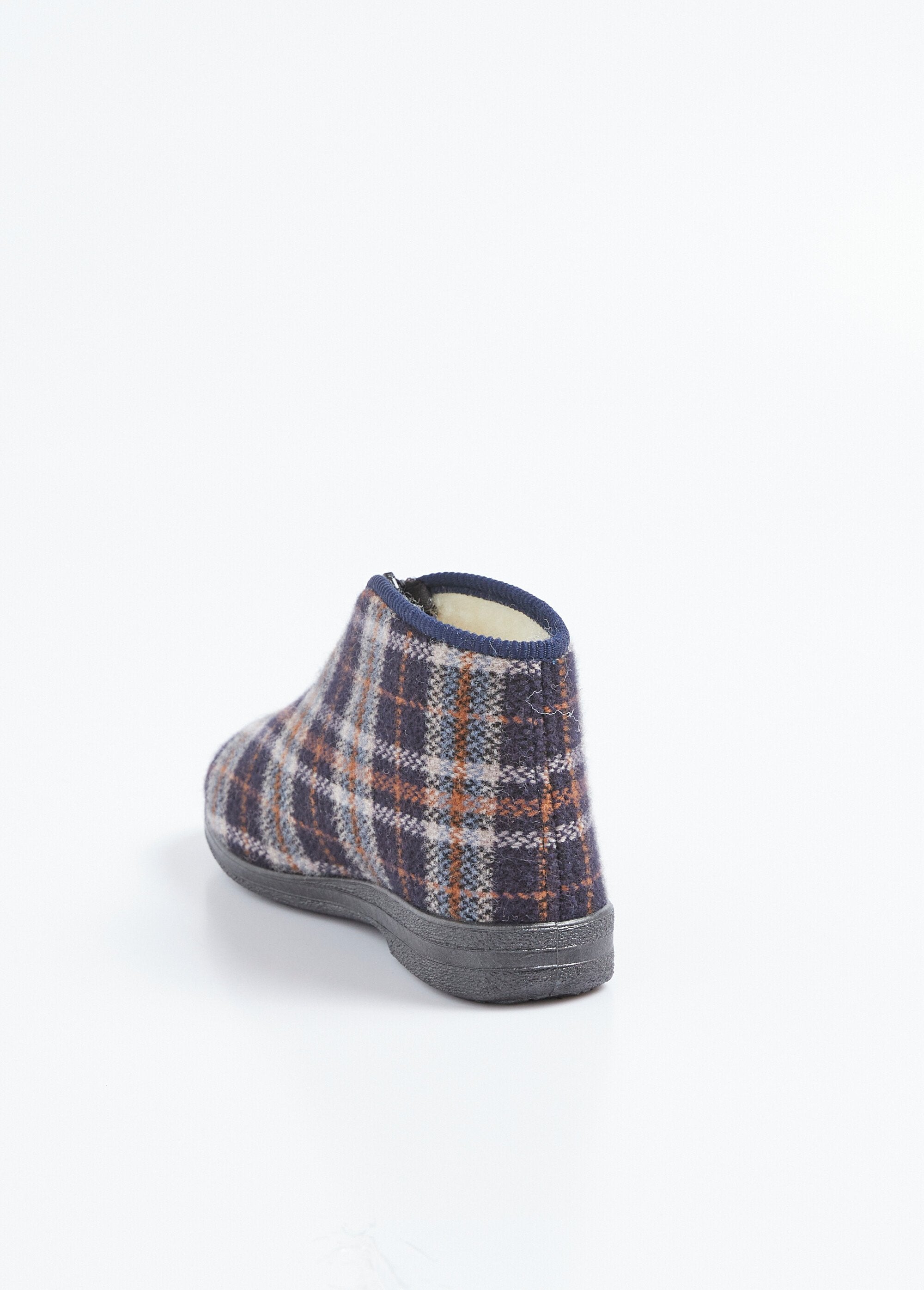 Zapatillas_altas_con_cremallera_y_ancho_confort_escocés_Marina_DO1_slim