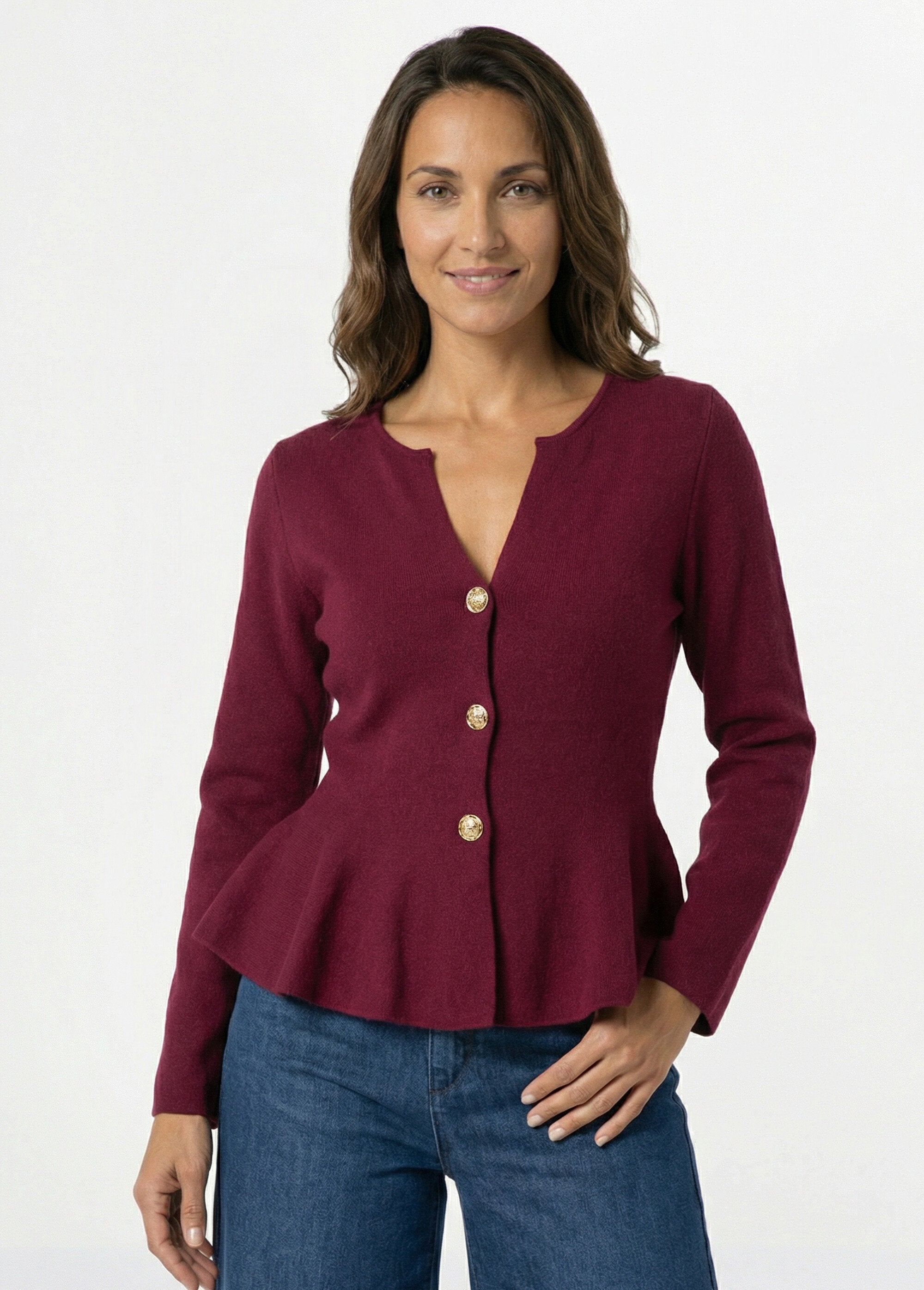 Gilet_à_basques_avec_boutons_métallisés_Bordeaux_FA1_slim