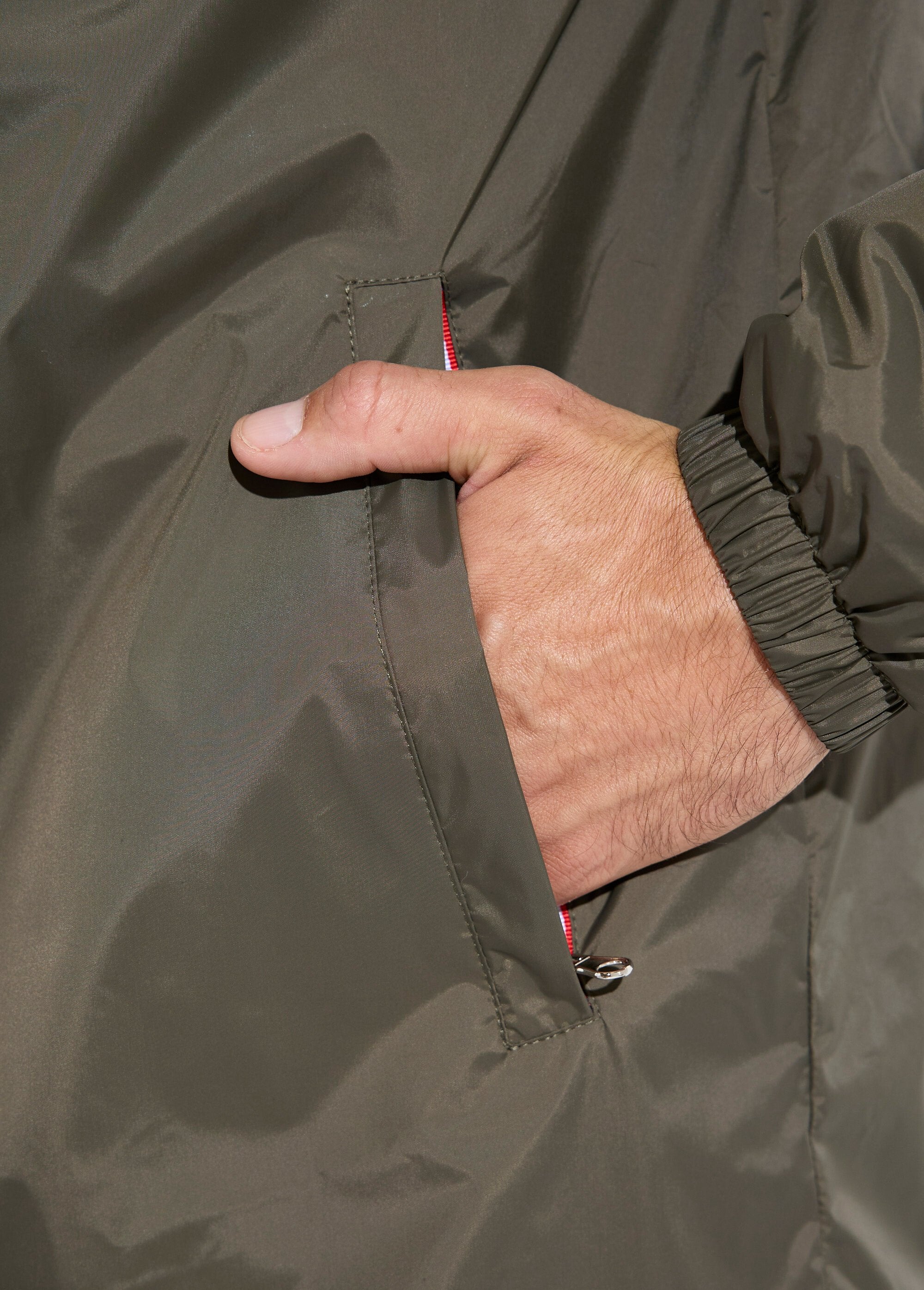 Parka_longue_chaude_fourrée_déperlante_Kaki_et_ecru_DE2_slim