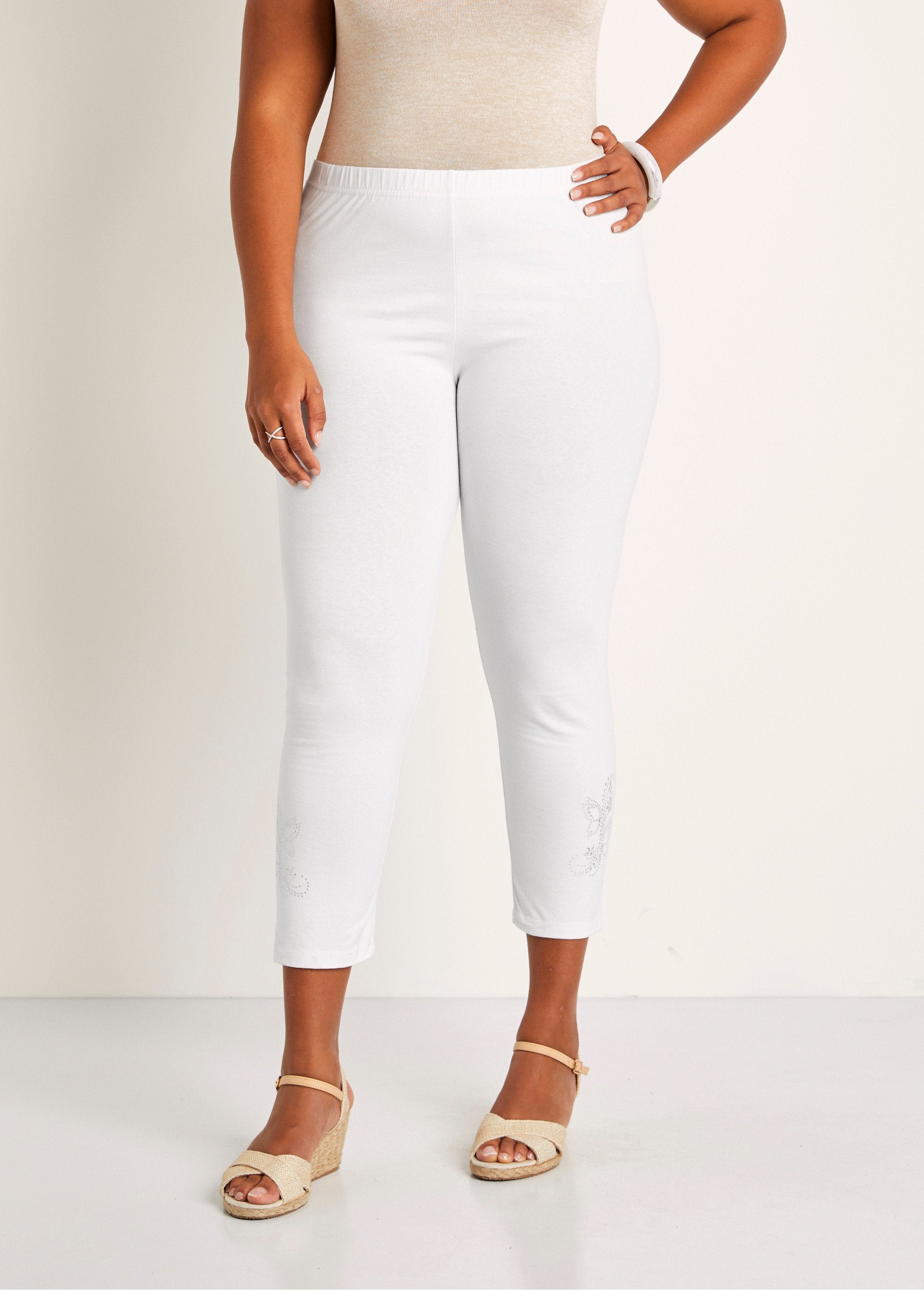 Legging_liso_corto_con_cinturilla_elástica_Blanco,_Blanca_FA1_curvy