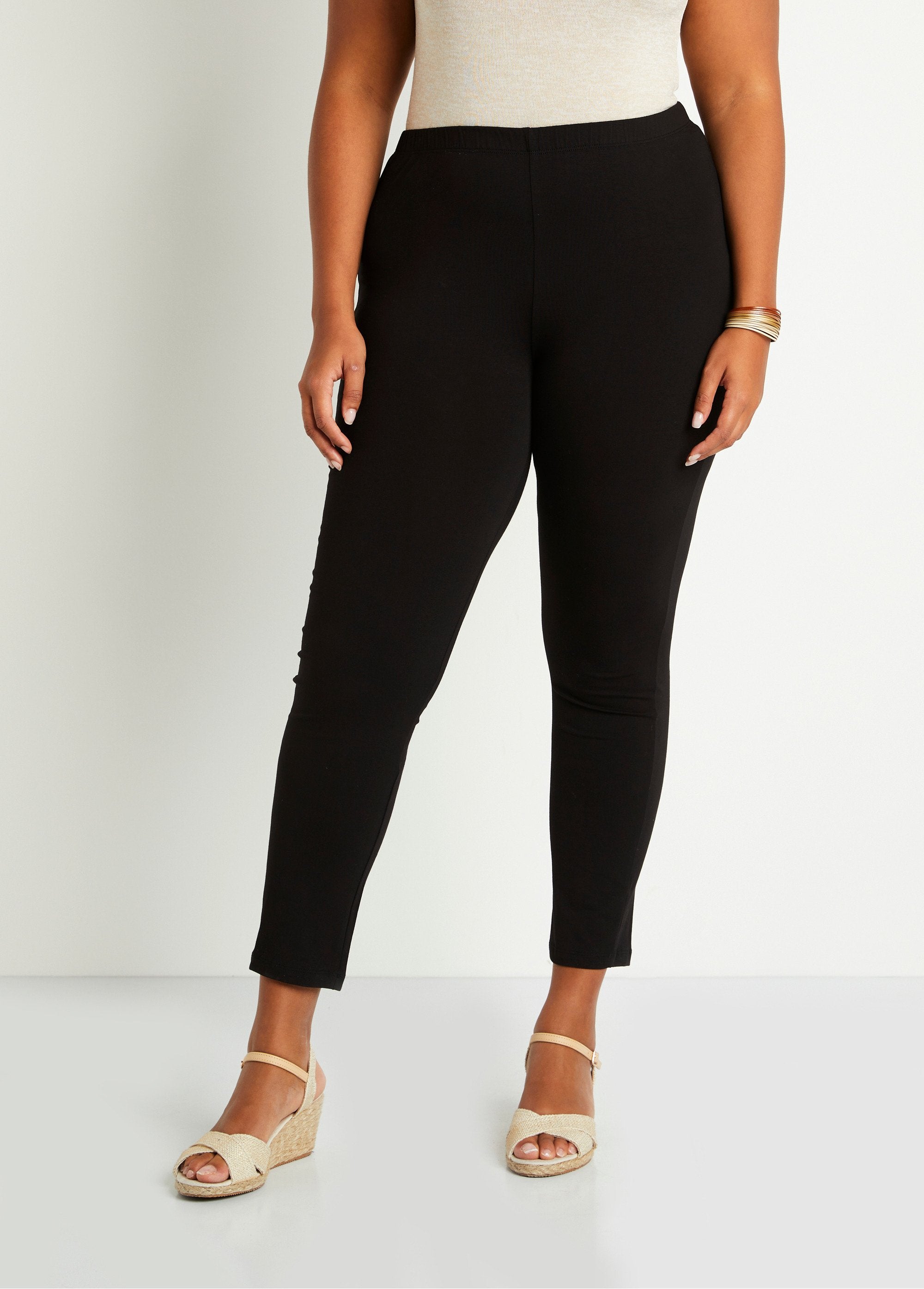 Leggings_estampados_con_cinturilla_elástica_Negro_liso_FA1_curvy