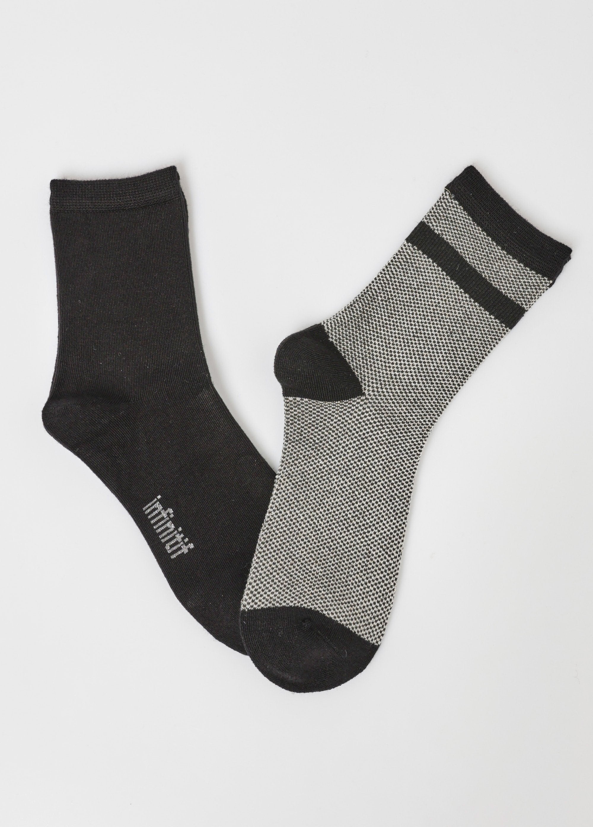 Pack_de_2_calcetines_surtidos,_cuadros_Gris_FA1_slim