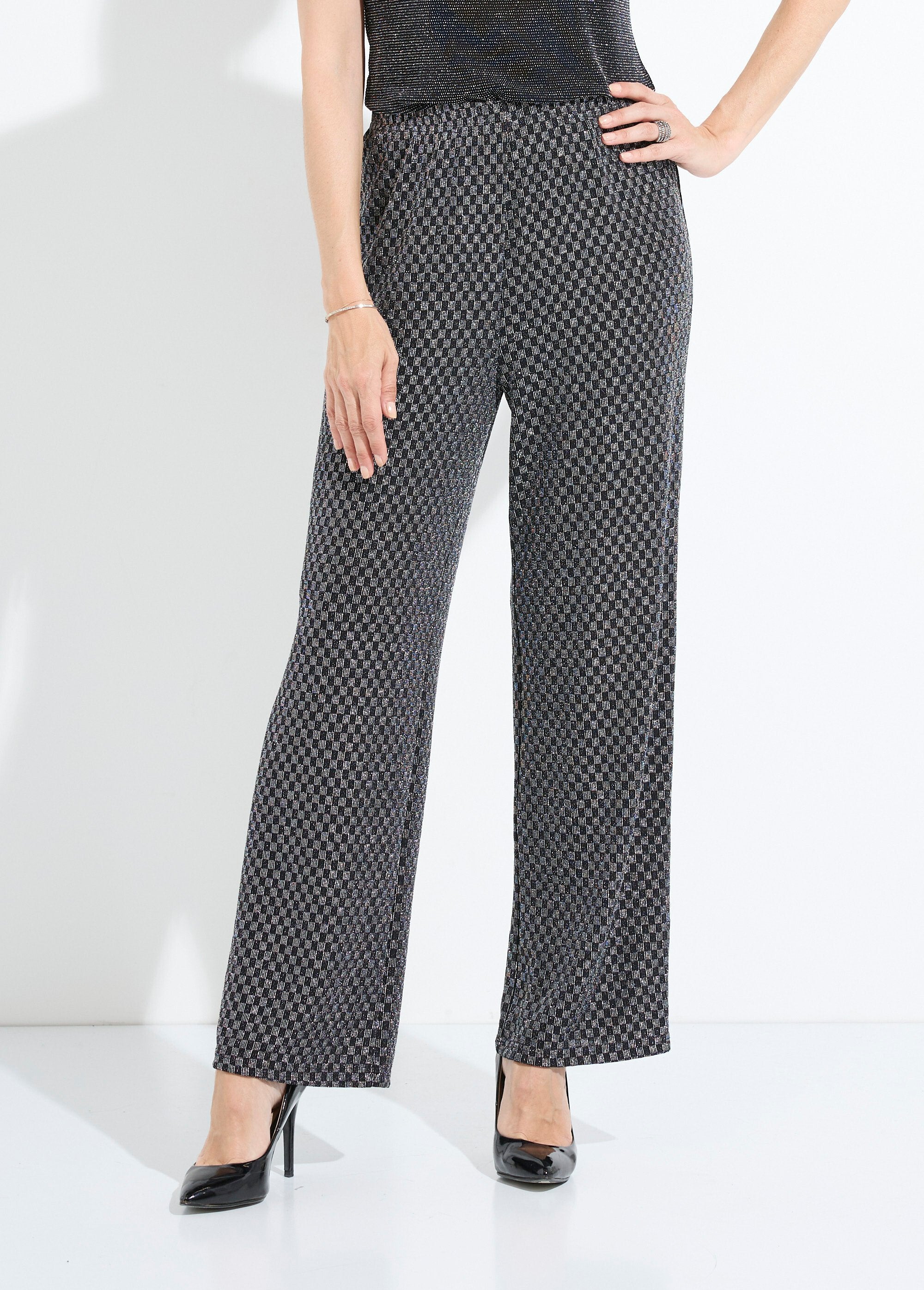 Pantalón_recto_con_cintura_elástica_y_punto_de_lentejuelas._Negro_y_plata_FA1_slim