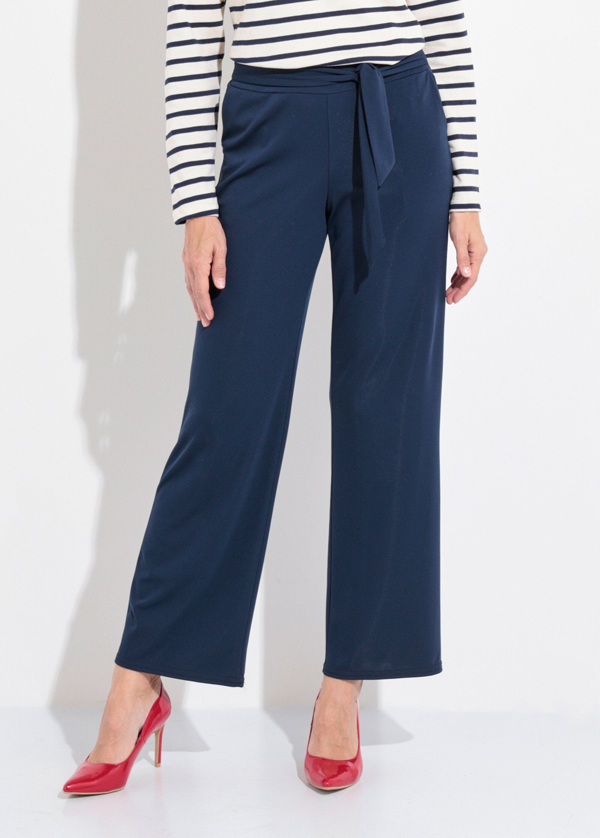 Pantalon_fluide_extensible_à_ceinturer_Marine_FA1_slim