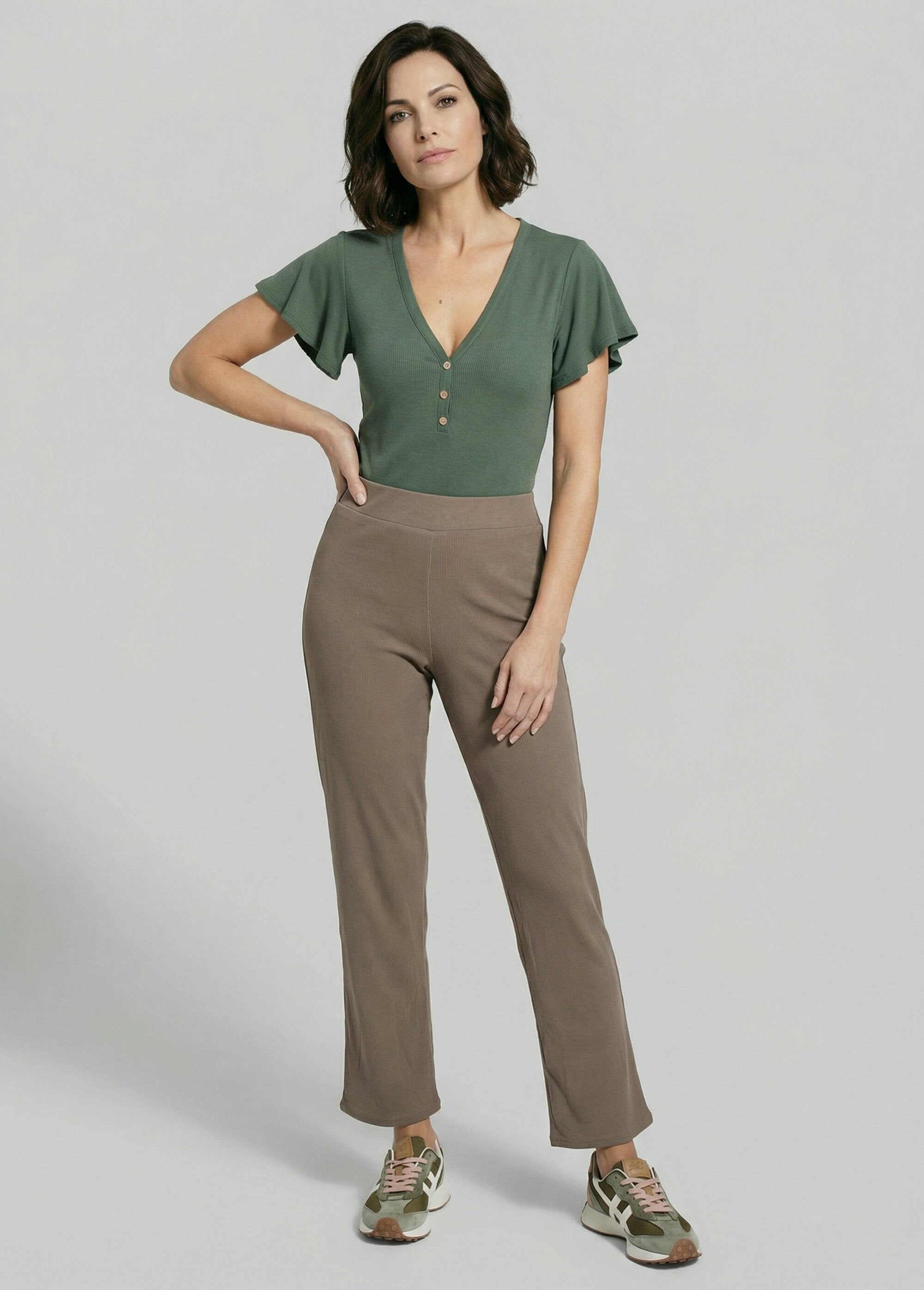 Pantalon_large_jersey_cotelé,_Essentiel_Taupe_SF1_slim
