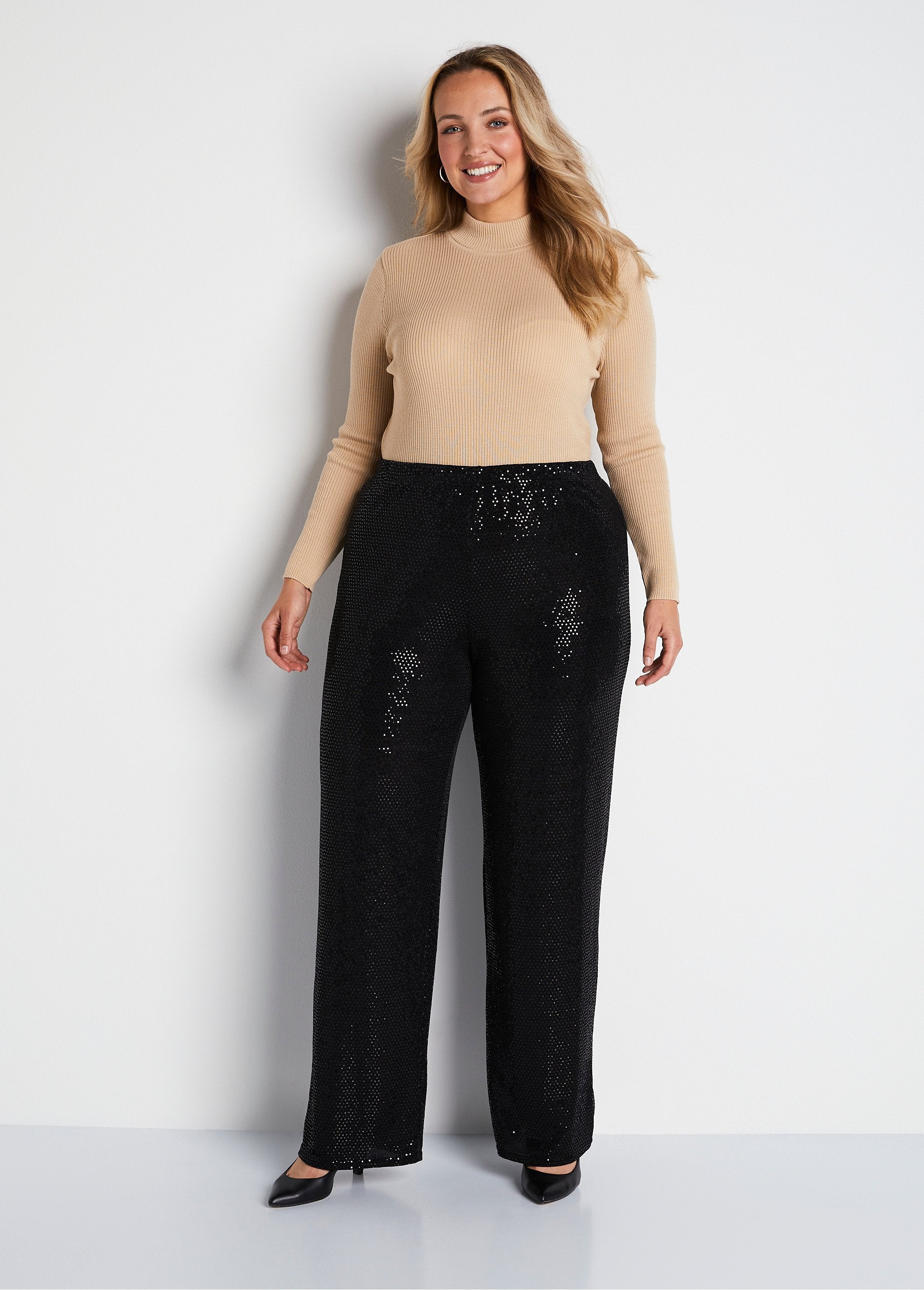 Pantalón_punto_lentejuelas_cintura_ancha_elástica_Negro_SF1_curvy