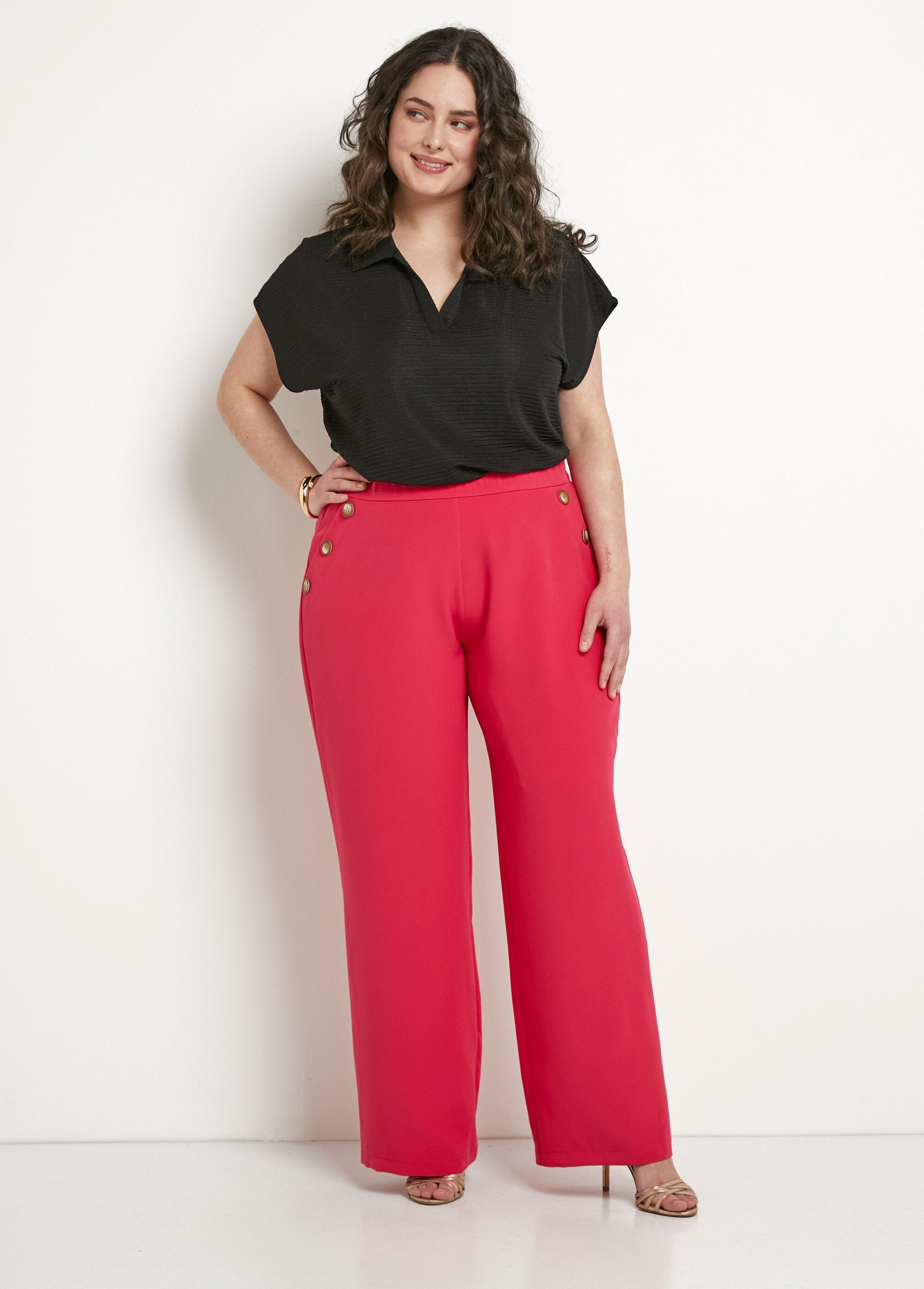 Pantalón_ancho_liso_con_cintura_semielástica_Fucsia_SF1_curvy