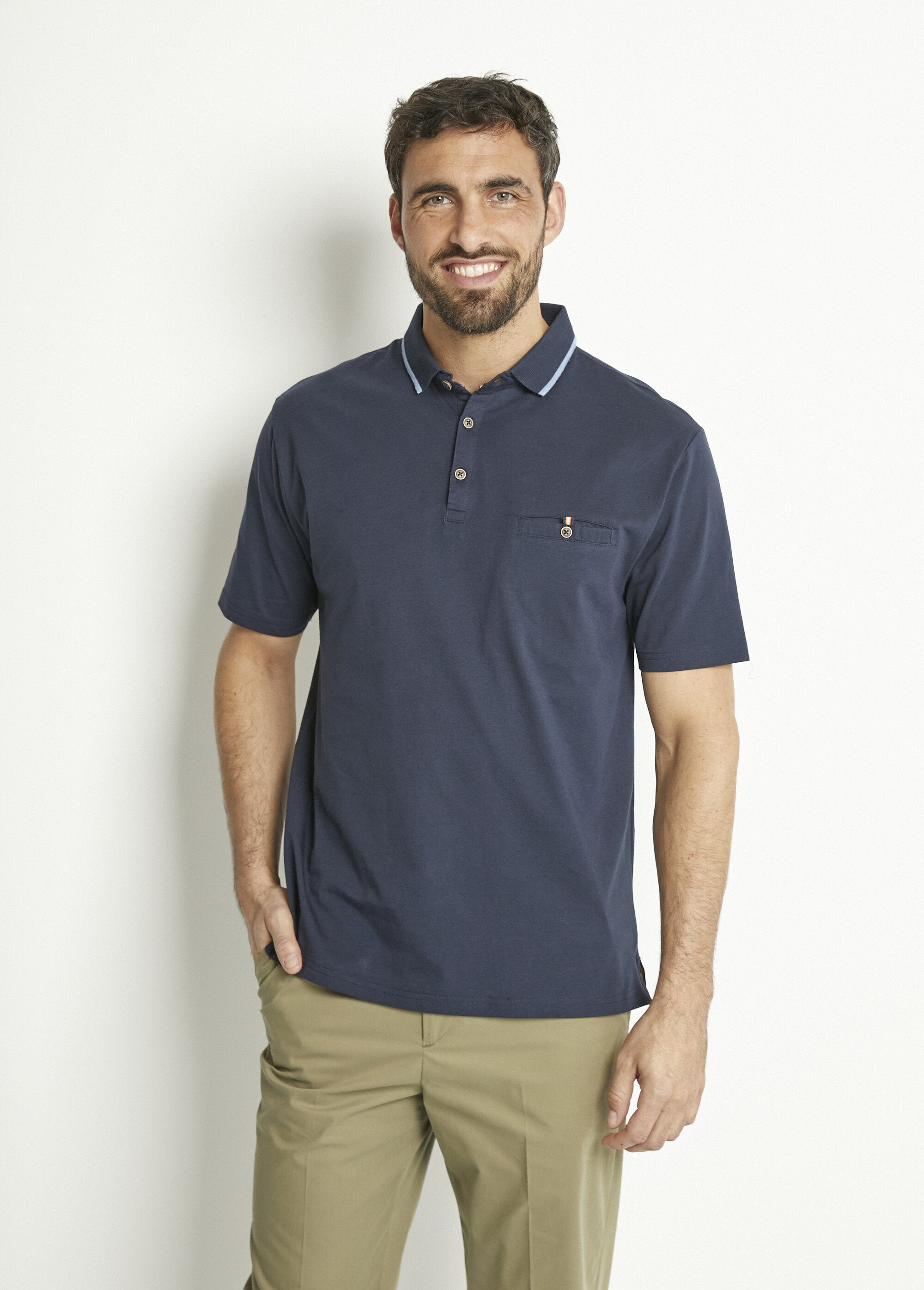 Polo_de_punto_liso_con_cuello_de_algodón_bicolor_Marina_FA1_slim