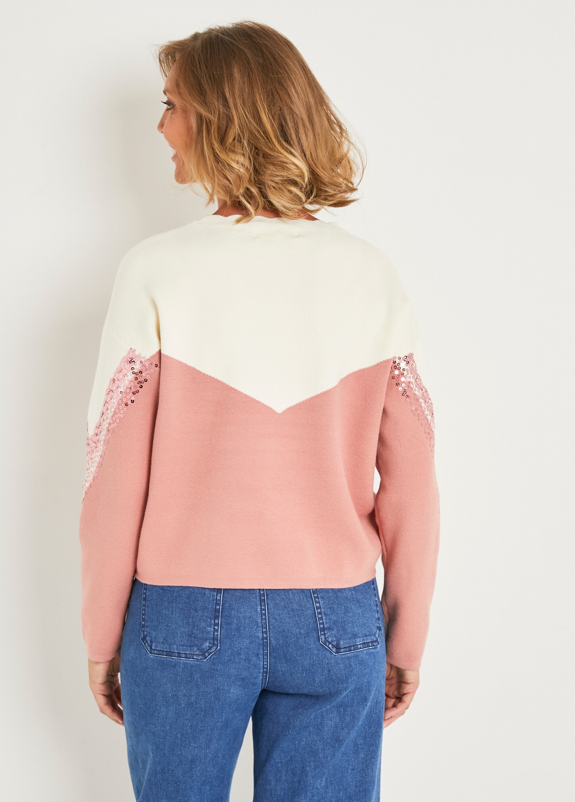 Jersey_bicolor_de_lentejuelas_y_manga_larga_Beige_y_rosa_DO1_slim