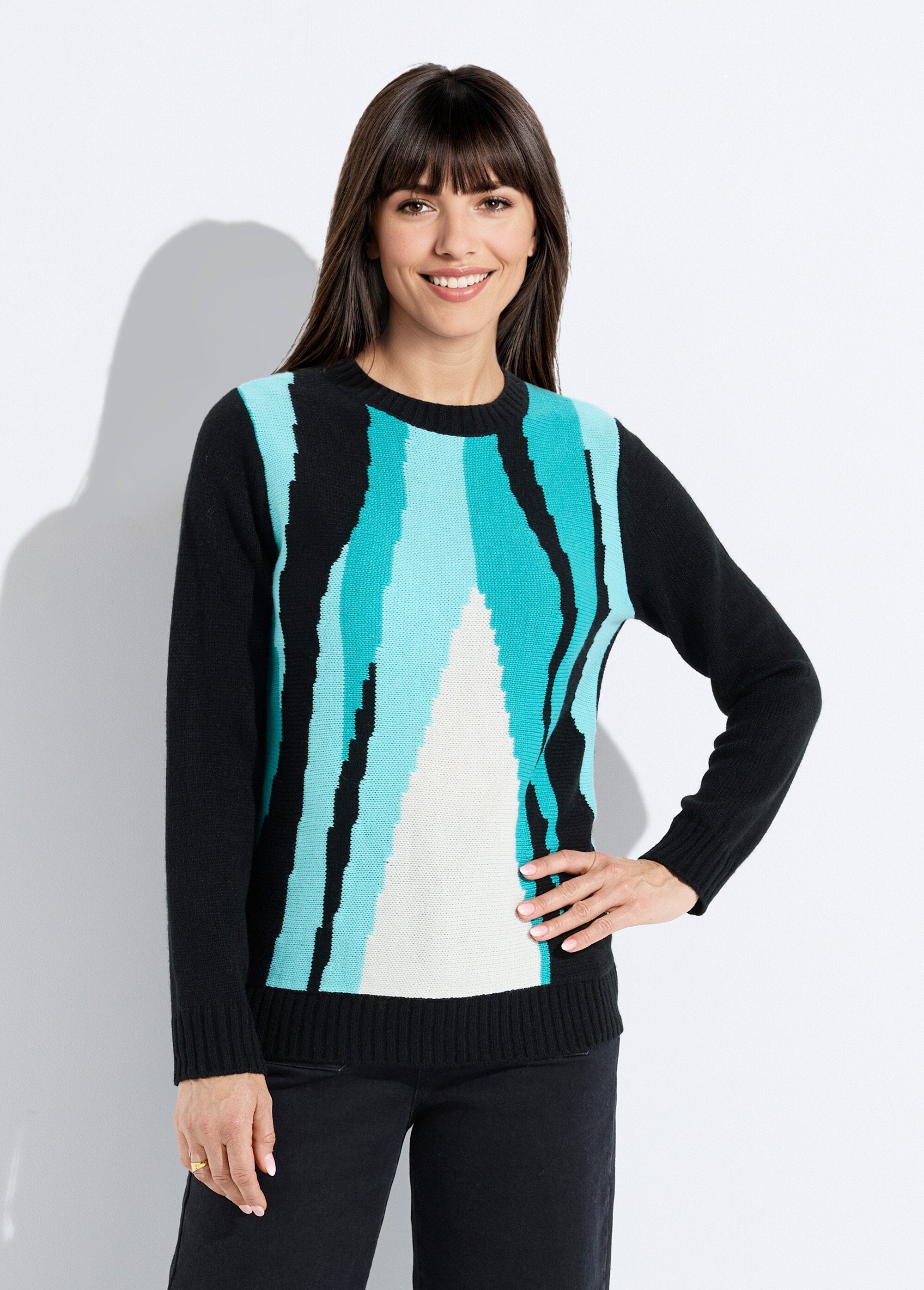 Suéter_cálido_de_jacquard_gráfico_con_cuello_redondo_Negro_y_aguamarina_FA1_slim
