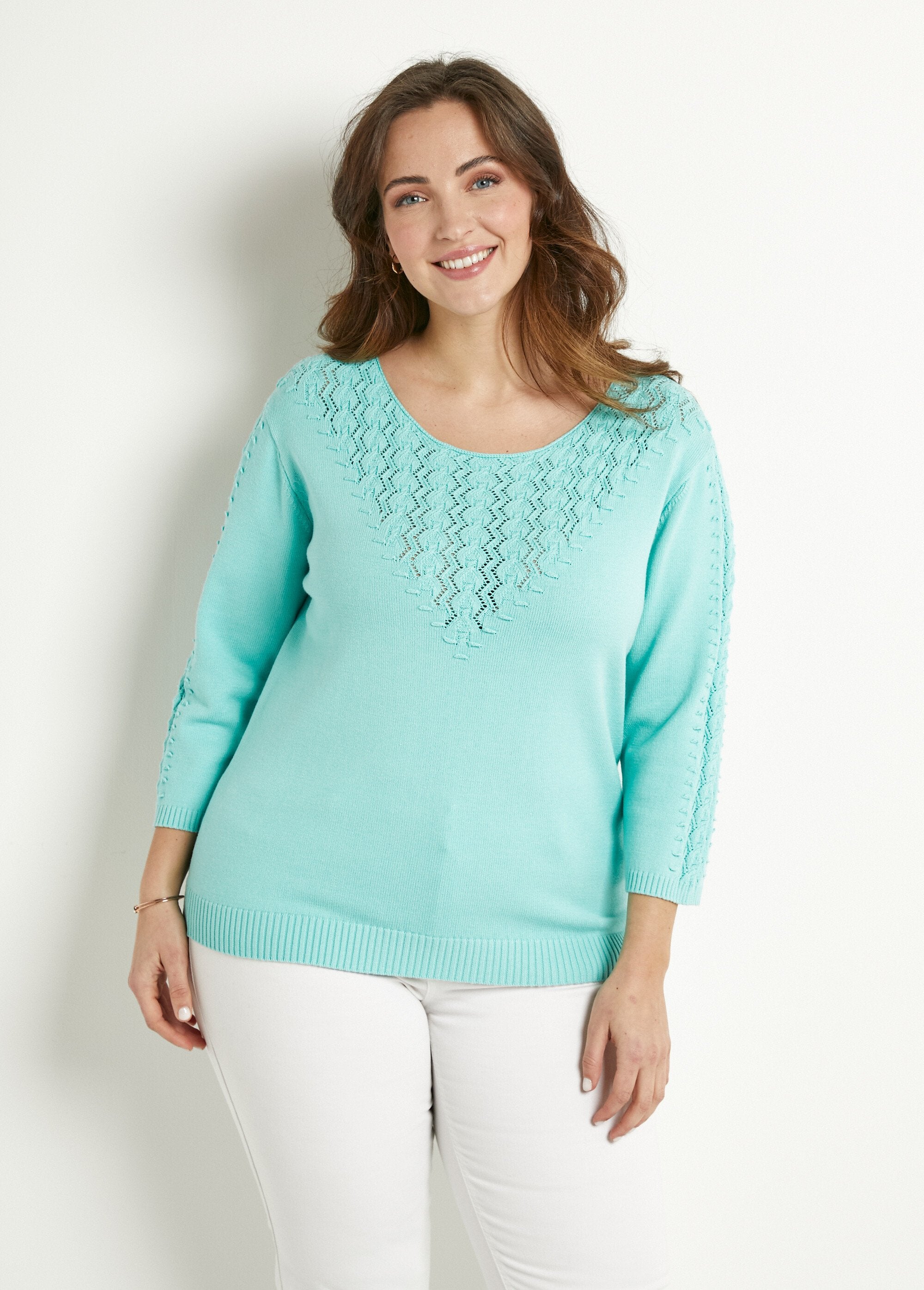 Jersey_punto_fantasía_cuello_redondo_liso_suave_Agua_FA1_curvy