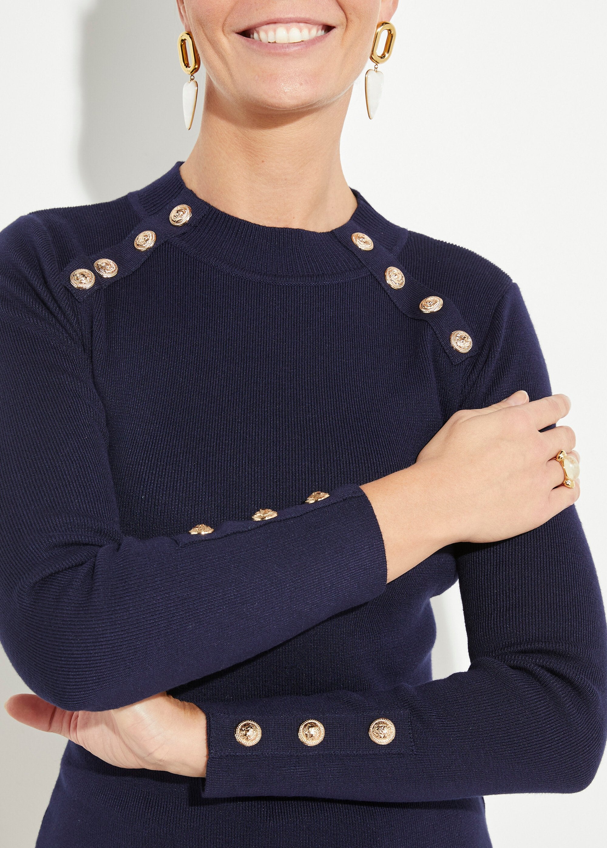 Pull_jacquard_col_montant_et_boutons_métal_Marine_DE1_slim