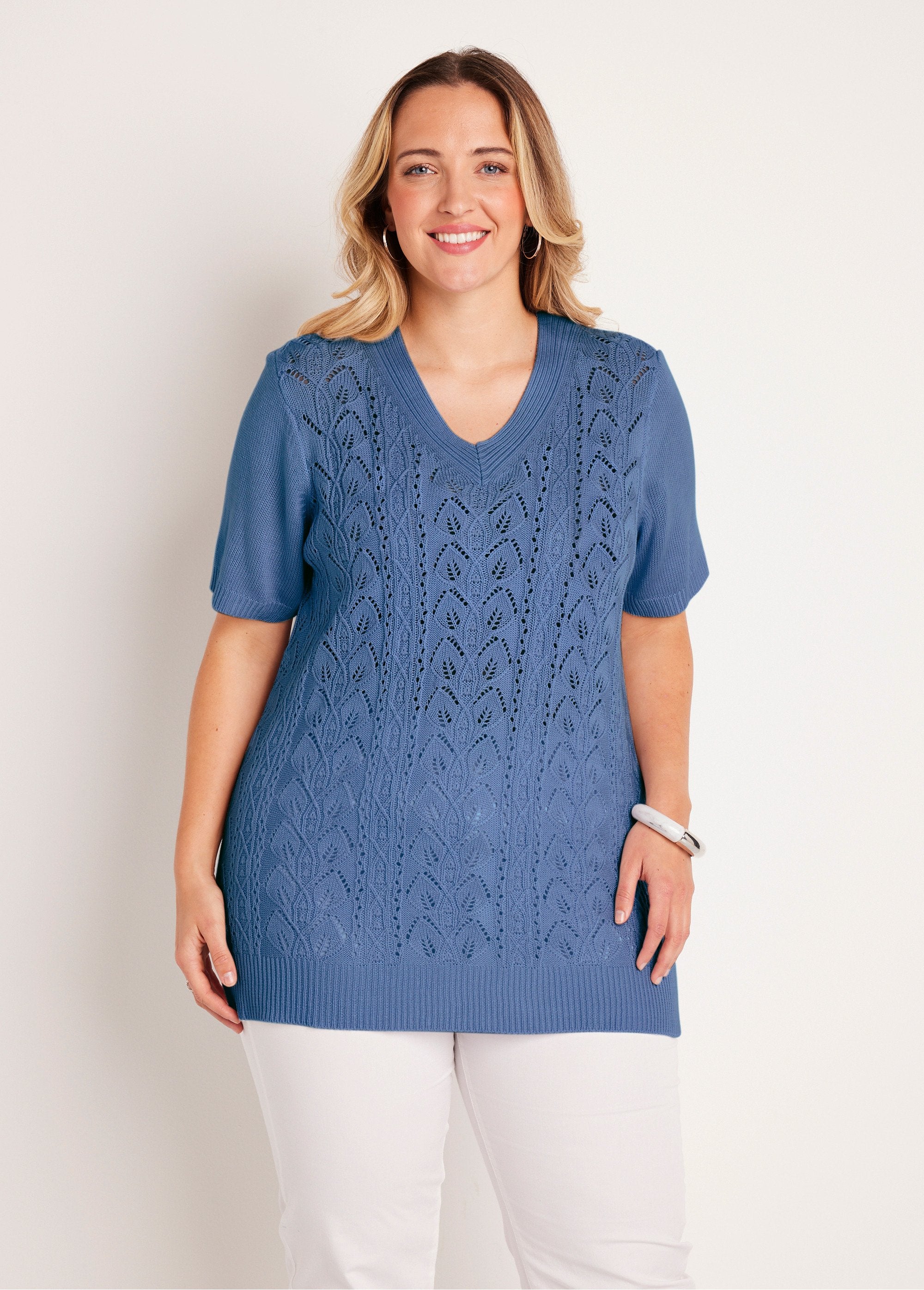 Jersey_túnica_largo_cuello_pico_Azul_FA1_curvy