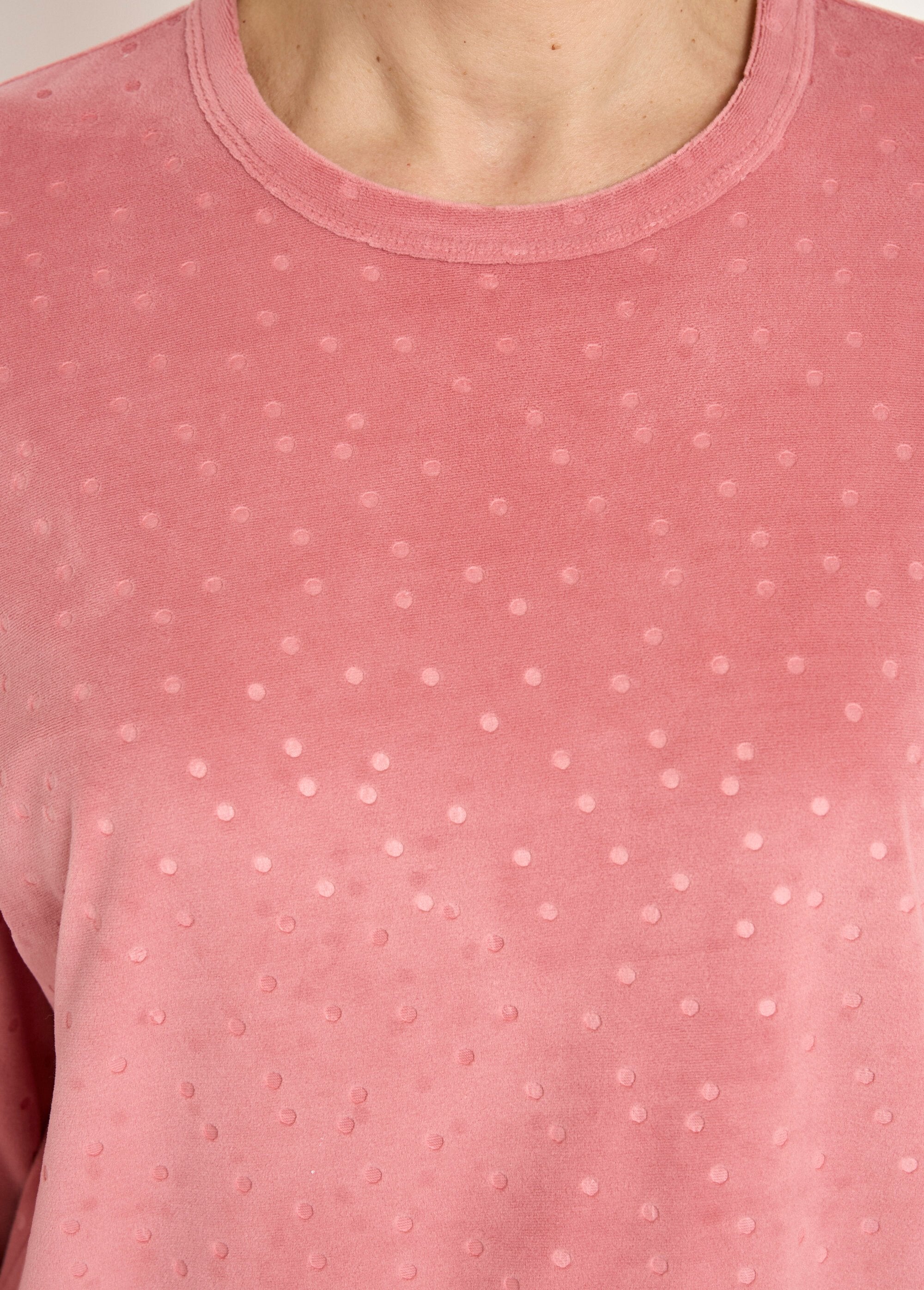 Pyjama_pantalon_col_rond_velours_embossé_pois_Rose_DE2_slim