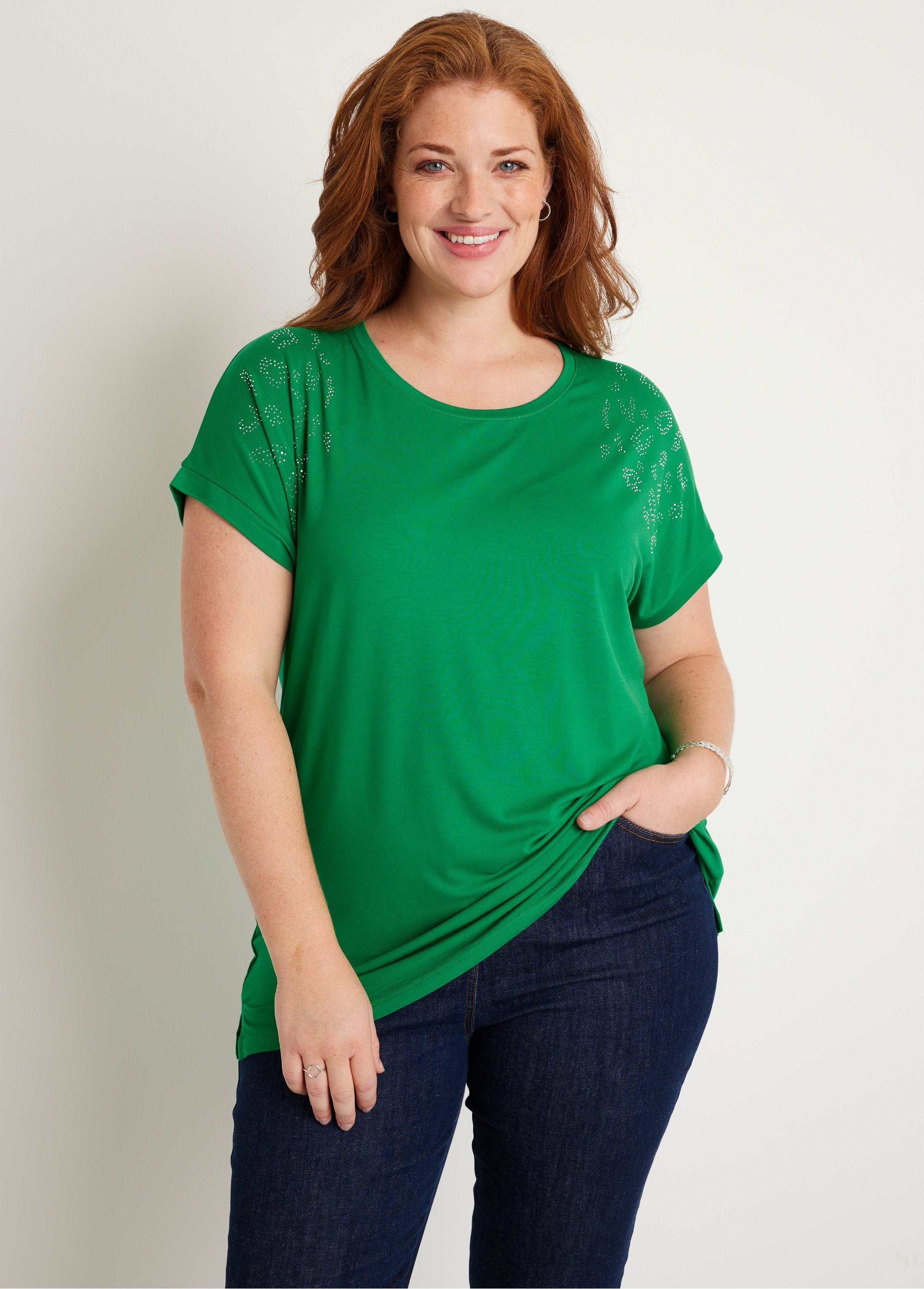 Camiseta_larga_lisa_de_manga_corta_Verde_FA1_curvy